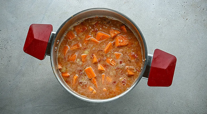 Арахисовое рагу с белой фасолью