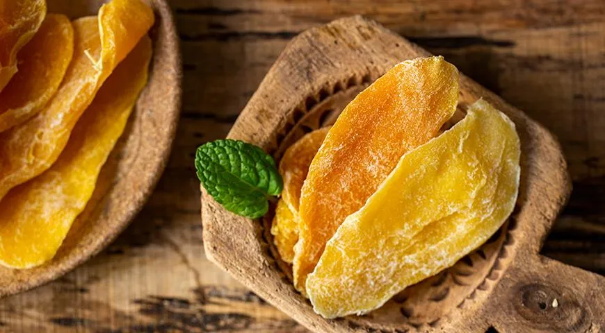 Сушеное манго, как и свежее, содержит мощную дозу антиоксидантов