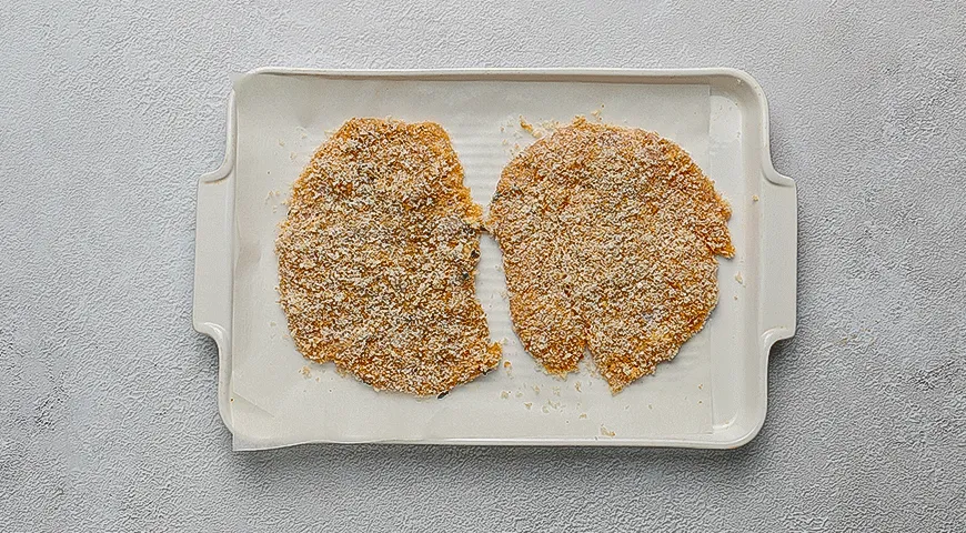 Запеченный шницель из индейки