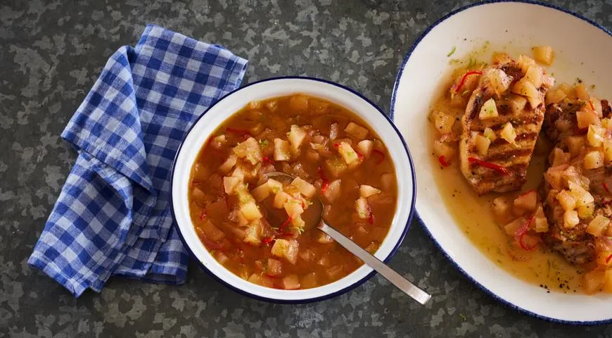 Варенье из груш с луком и чили к мясу