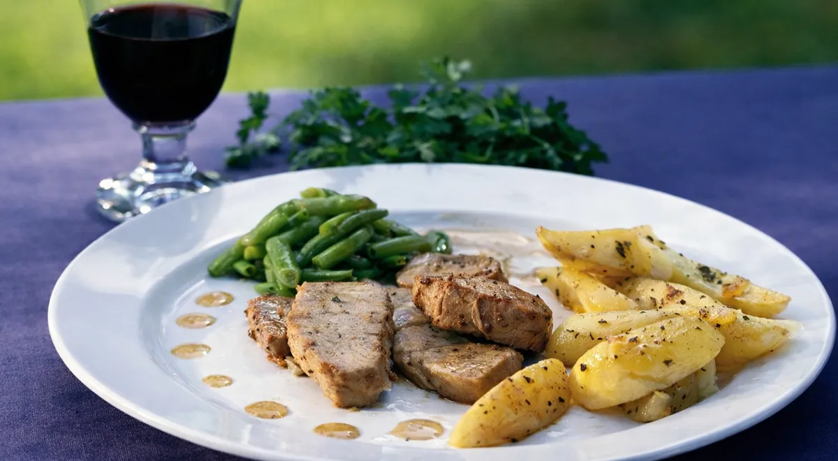 Свинина с коньяком