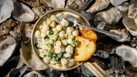 Гребешки в сливочном соусе