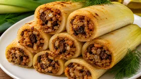 Фаршированный лук-порей