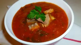 Томатно-сельдерейный суп с рыбой