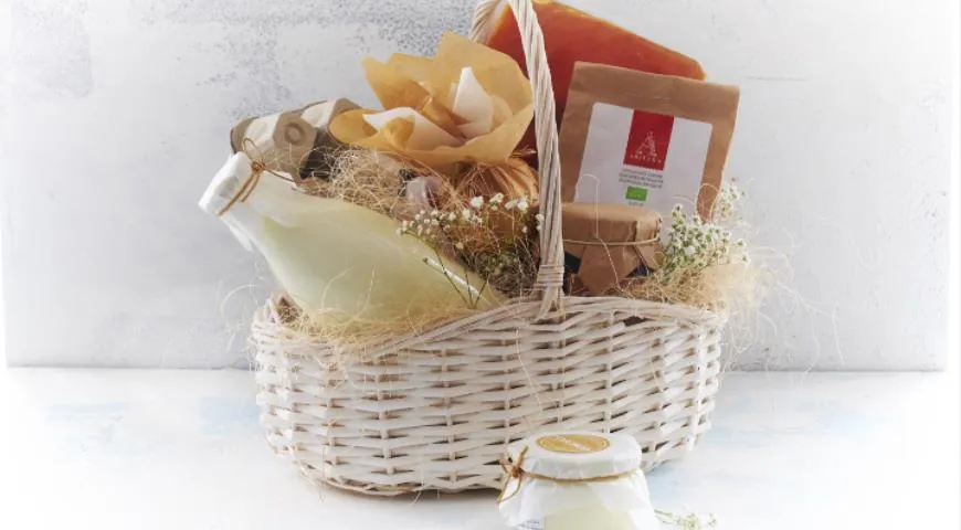Подарочные корзины фермерские продукты
