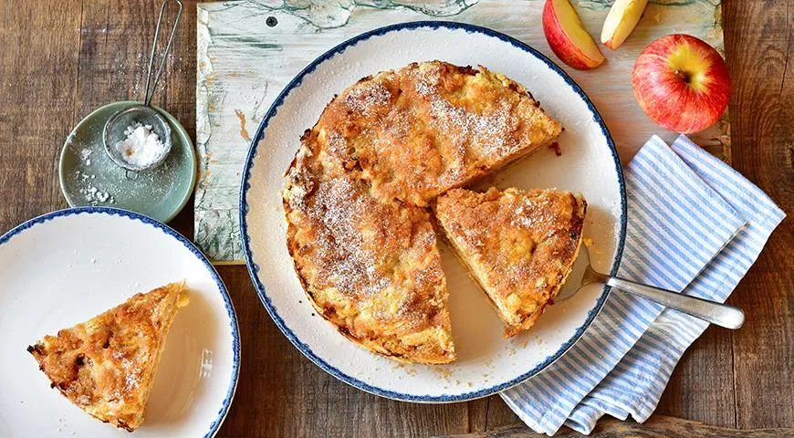 Яблочный пирог, пошаговый рецепт на ккал, фото, ингредиенты - @krisstinii