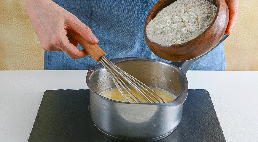 Профитроли с кабачками и грибами
