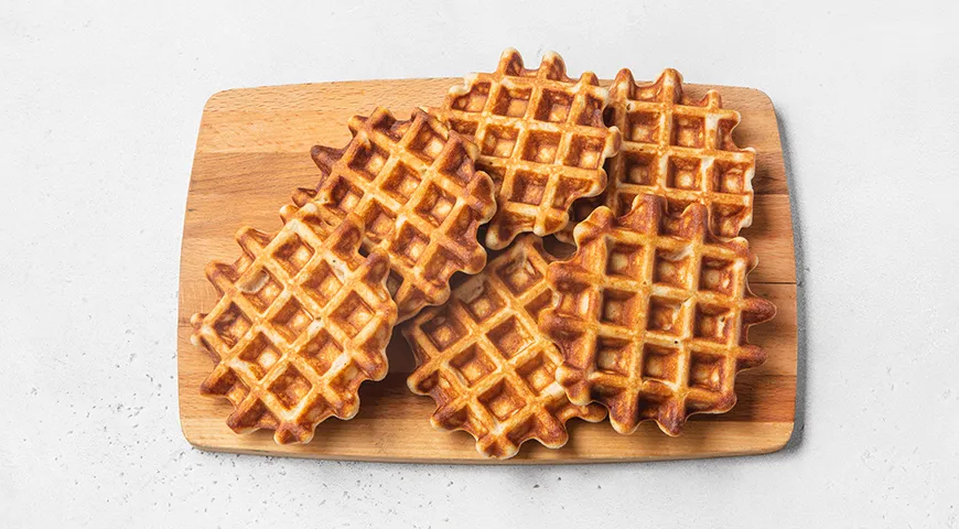 Вафли на кефире с цельнозерновой мукой