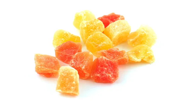 Цукаты, смесь кубиков ананаса и папайи