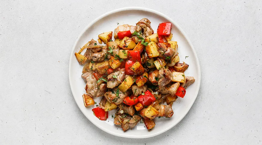 Горячая сковородка со свининой