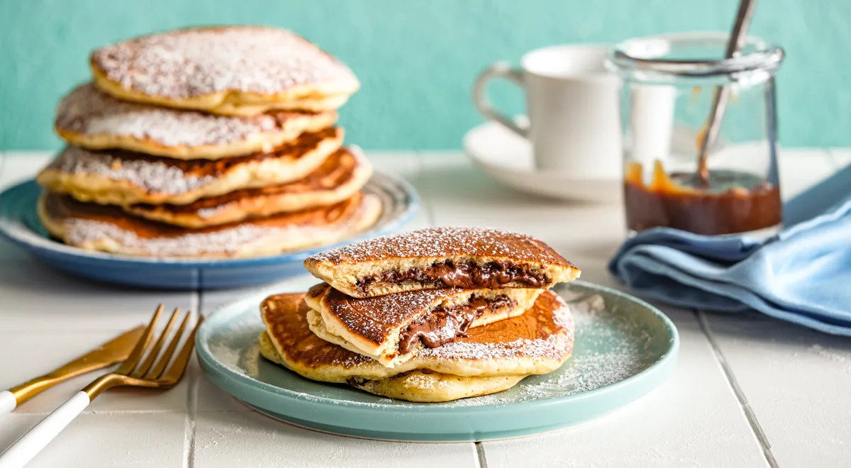 Панкейки с шоколадом внутри