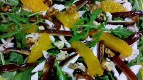 Рецепты с орехами, апельсином и рукколой