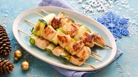 Шашлык с яблоком