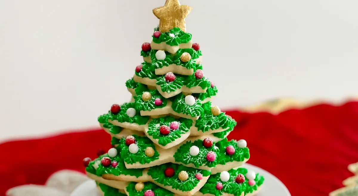 Новогодняя елочка из имбирного печенья