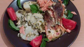 Рецепты с рыбой, томатами и рукколой