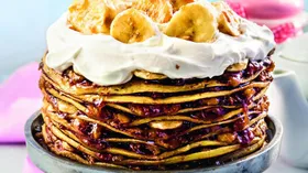 Блинный торт с бананом