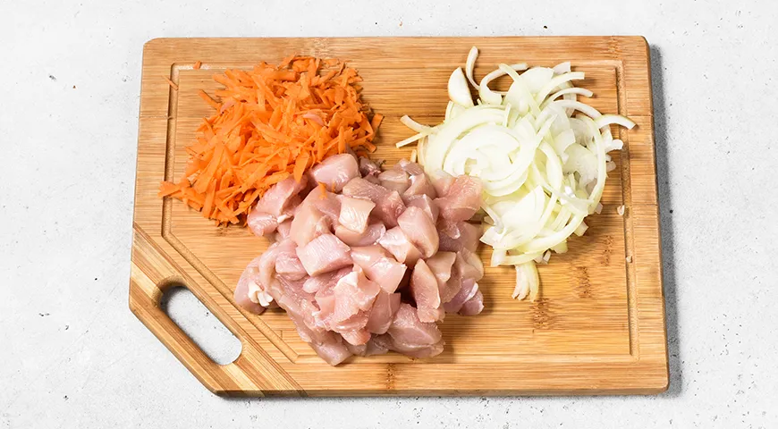 Гречка с курицей на сковороде