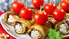 Рулетики из баклажана