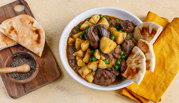 Куриная печень с карри