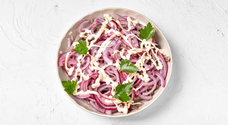 Салат «Мужские слезы» с говядиной