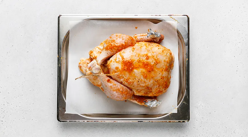 Курица в духовке целиком с хрустящей корочкой