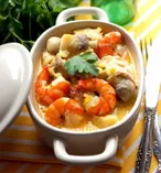 Рецепты с молочной продукцией, лососем и креветками