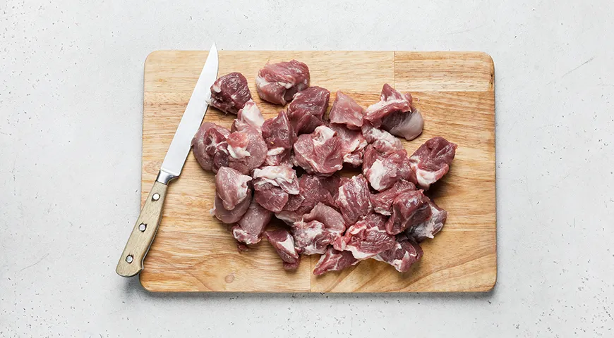Батат, запеченный в духовке с мясом