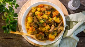 Рецепты с луком пореем и мясом