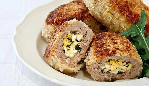 Зразы из свинины с начинкой из зелени