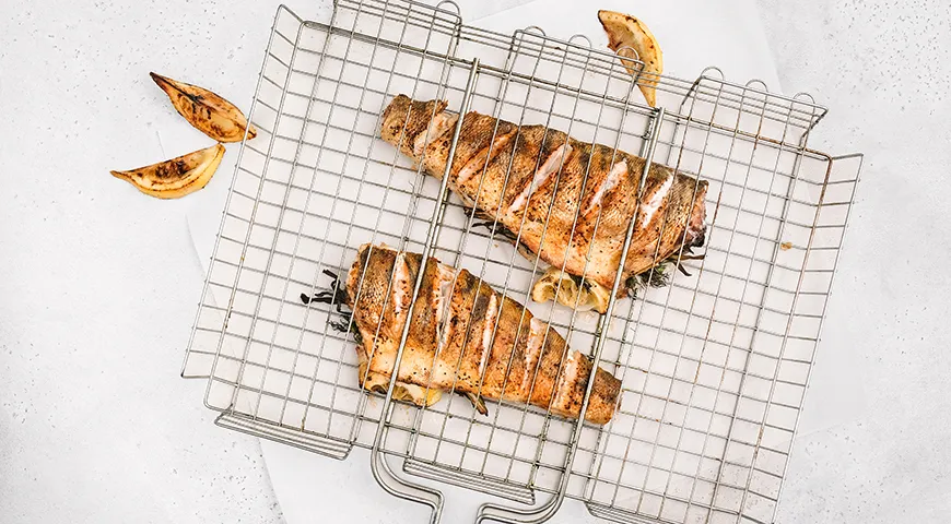 Судак на гриле