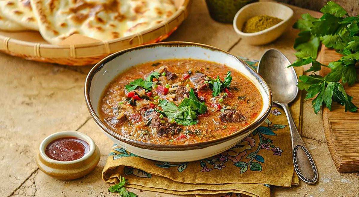 Харчо с орехами и ткемали