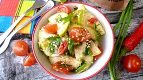 Рецепты на обед с кунжутом и кабачком
