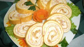 Куриный рулет с сырной начинкой