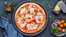 Рецепты с мукой, твёрдыми сырами и черри