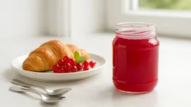 Желе-пятиминутка из красной смородины