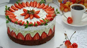 Муссовый торт Фисташка - клубника
