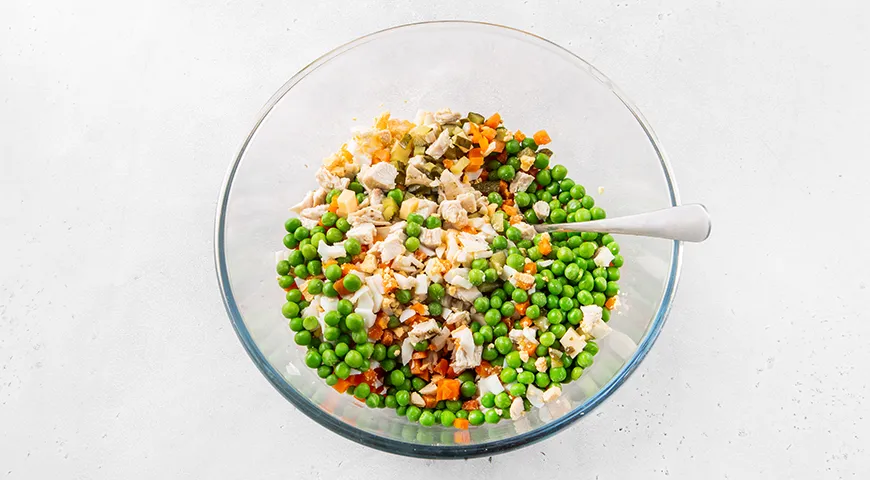 Оливье с сыром