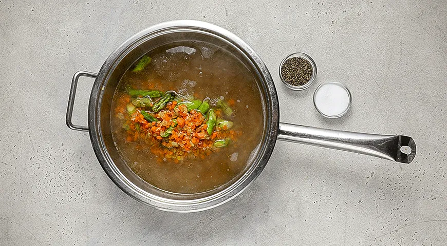 Сливочный суп с овощами и гречкой