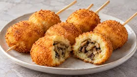 Картофельные крокеты с грибной начинкой
