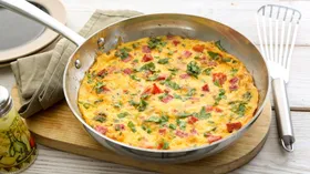 Рецепты с яйцом куриным, томатами и ветчиной