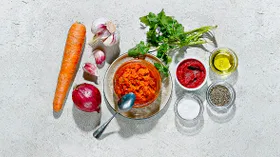 Рецепты с овощами, маслом растительным и соусом томатным