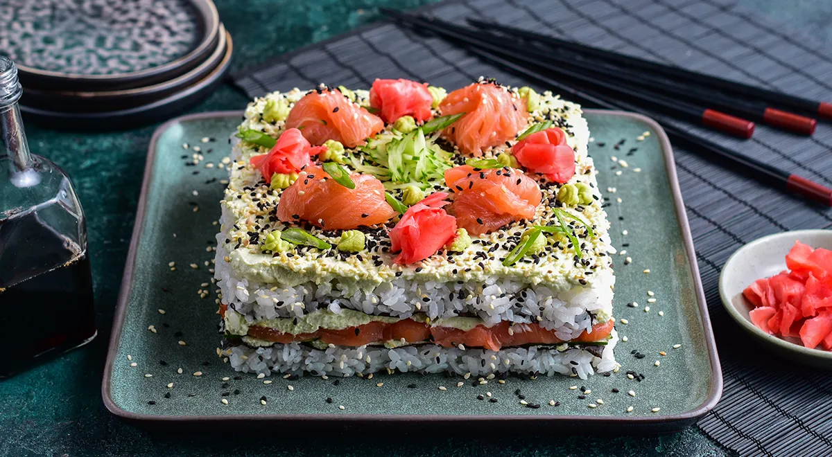 Рецепт суши-торта Филадельфия в домашних условиях