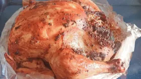 Курица с яблоками и черносливом