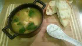 Суп с сельдереем и семгой