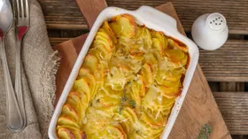 Картофельный гратен с грибами