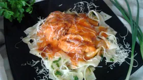 Рецепты с макаронами, соусом томатным и птицей