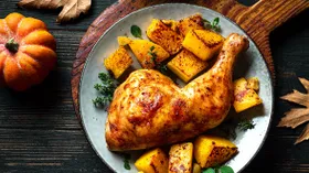 Курица с тыквой в духовке