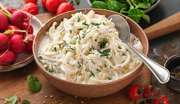 Кальмары в сметанном соусе