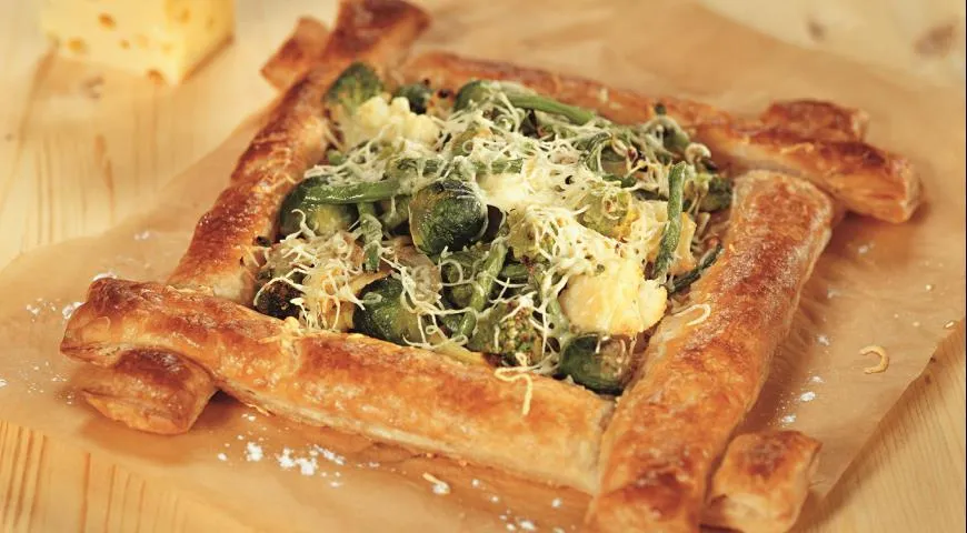 Пирог со стручковой фасолью в духовке