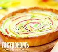 Киш с морковью и луком-пореем